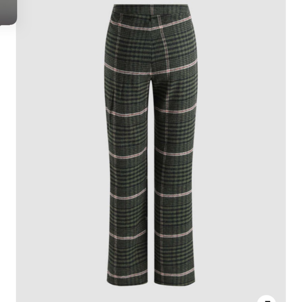Savvy Emerald Green Plaid Pant